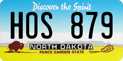 ND license plate HOS879