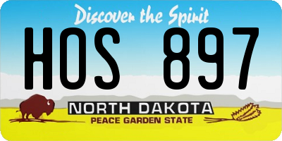 ND license plate HOS897