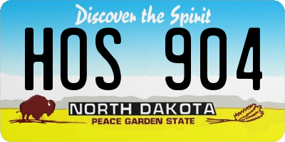 ND license plate HOS904