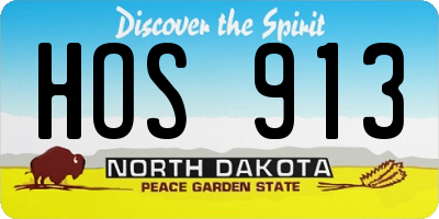 ND license plate HOS913