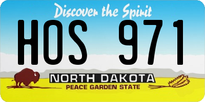 ND license plate HOS971