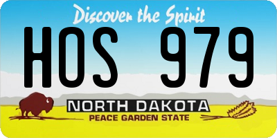 ND license plate HOS979