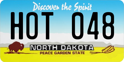 ND license plate HOT048