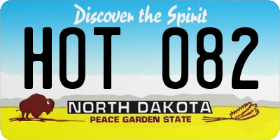 ND license plate HOT082