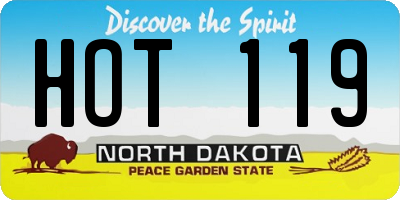 ND license plate HOT119