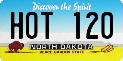 ND license plate HOT120