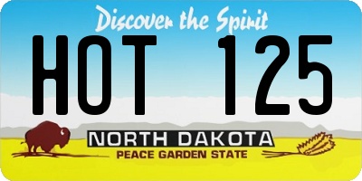 ND license plate HOT125