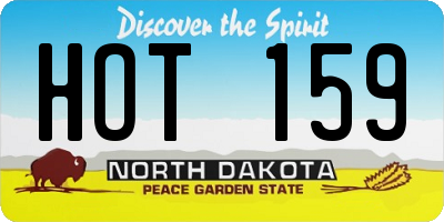 ND license plate HOT159
