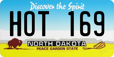 ND license plate HOT169