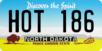 ND license plate HOT186