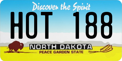 ND license plate HOT188