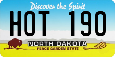 ND license plate HOT190