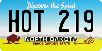 ND license plate HOT219