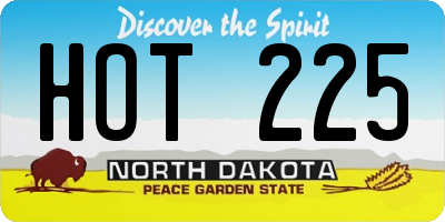 ND license plate HOT225