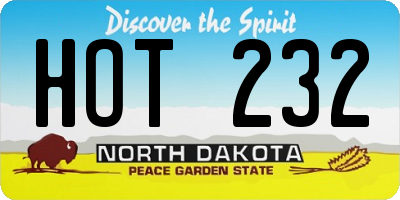 ND license plate HOT232