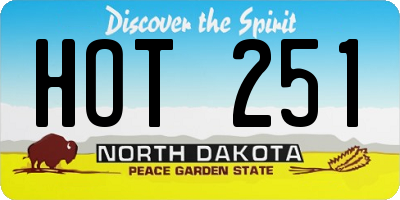 ND license plate HOT251
