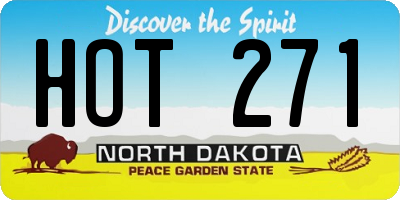 ND license plate HOT271