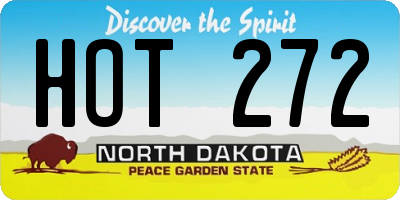 ND license plate HOT272