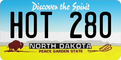 ND license plate HOT280