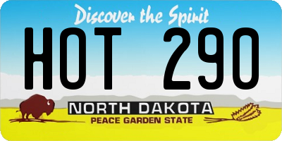 ND license plate HOT290
