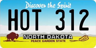 ND license plate HOT312