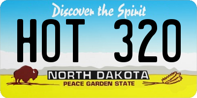 ND license plate HOT320