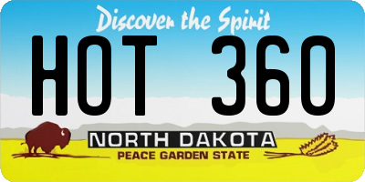 ND license plate HOT360