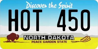 ND license plate HOT450