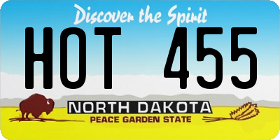 ND license plate HOT455