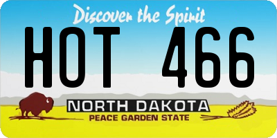 ND license plate HOT466