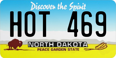 ND license plate HOT469