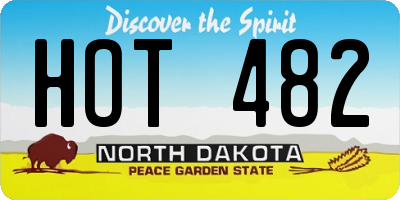 ND license plate HOT482