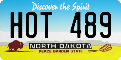 ND license plate HOT489