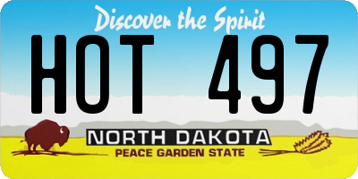 ND license plate HOT497