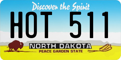 ND license plate HOT511