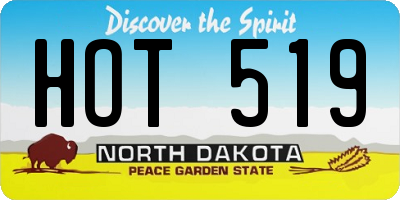 ND license plate HOT519