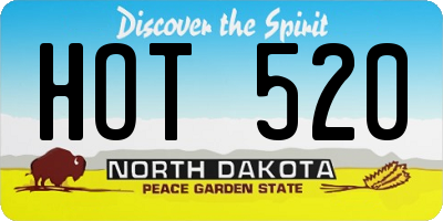 ND license plate HOT520