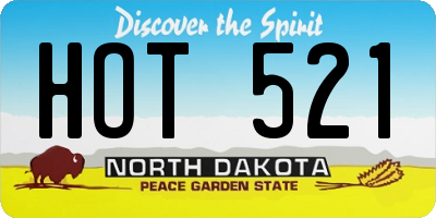 ND license plate HOT521