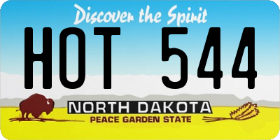 ND license plate HOT544