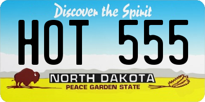ND license plate HOT555