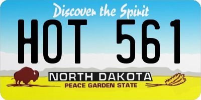 ND license plate HOT561