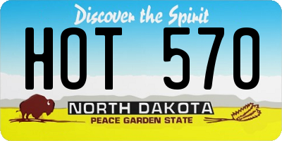 ND license plate HOT570