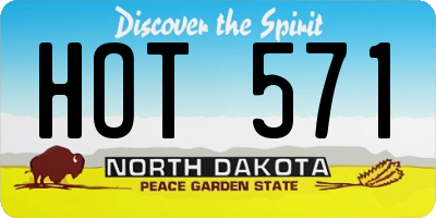 ND license plate HOT571
