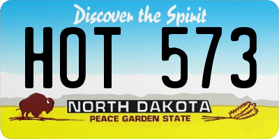 ND license plate HOT573