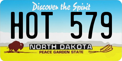 ND license plate HOT579