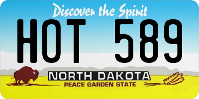 ND license plate HOT589