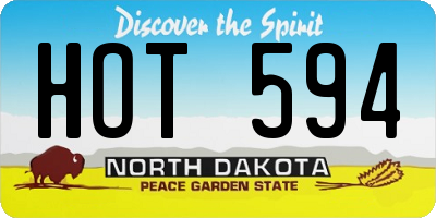 ND license plate HOT594