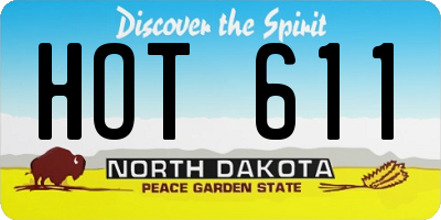 ND license plate HOT611