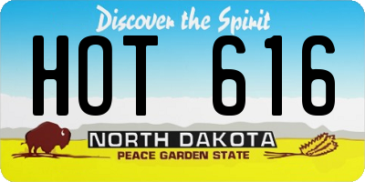 ND license plate HOT616