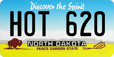 ND license plate HOT620